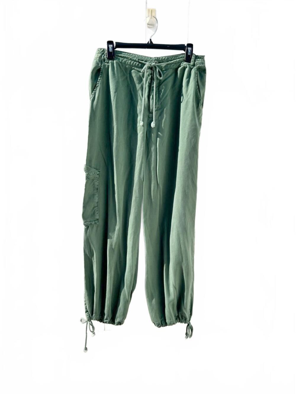 YFB Young Fabulous & Broke Green Comfy Parachute Cargo Pants Joggers Size Large